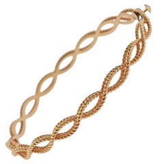 Roberto Coin Barocco Rose Gold Braided Bangle Bracelet