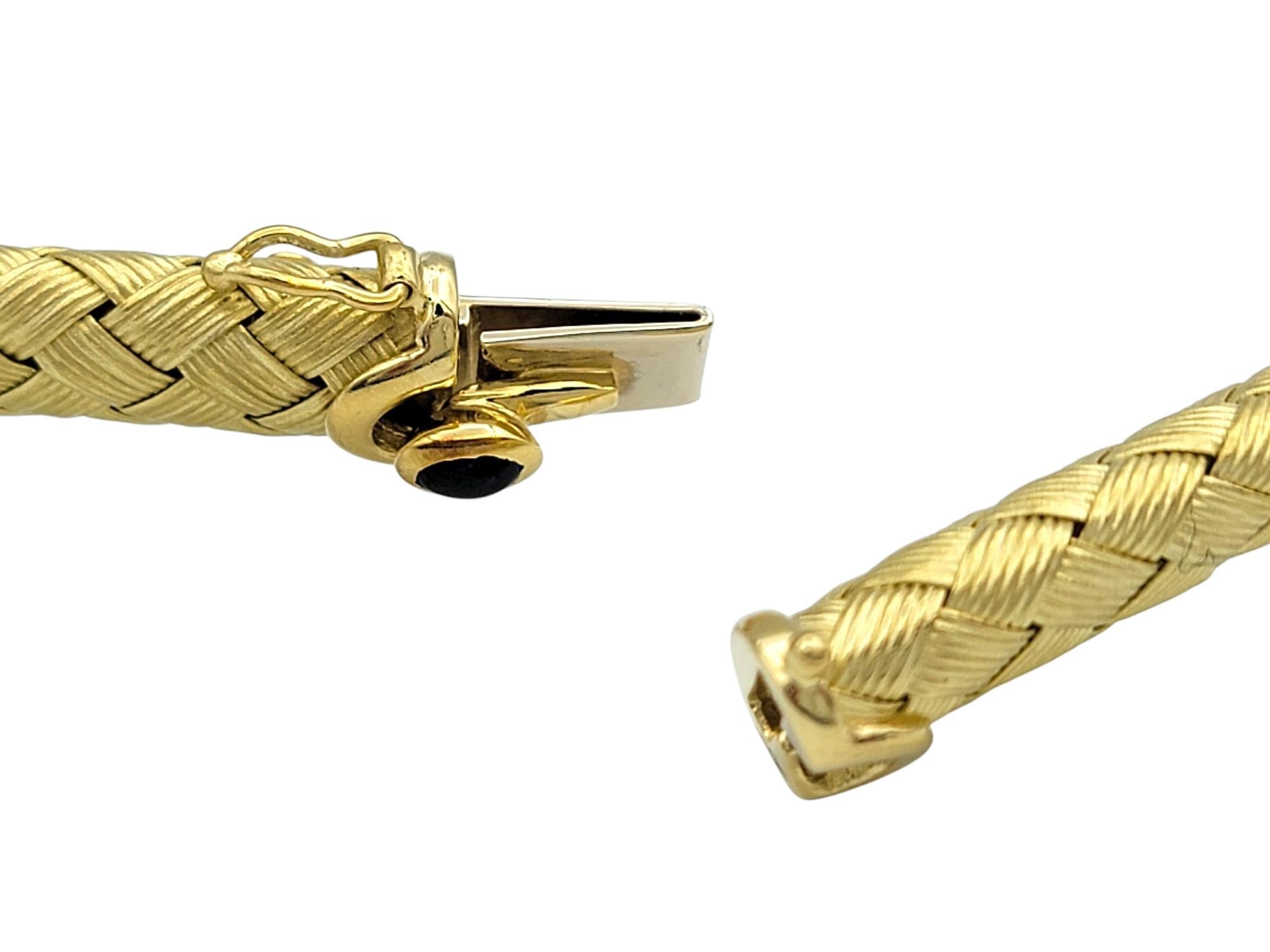 Roberto Coin Korbgeflecht-Halskette mit Diamanten aus 18 Karat Gelbgold im Zustand „Gut“ im Angebot in Scottsdale, AZ