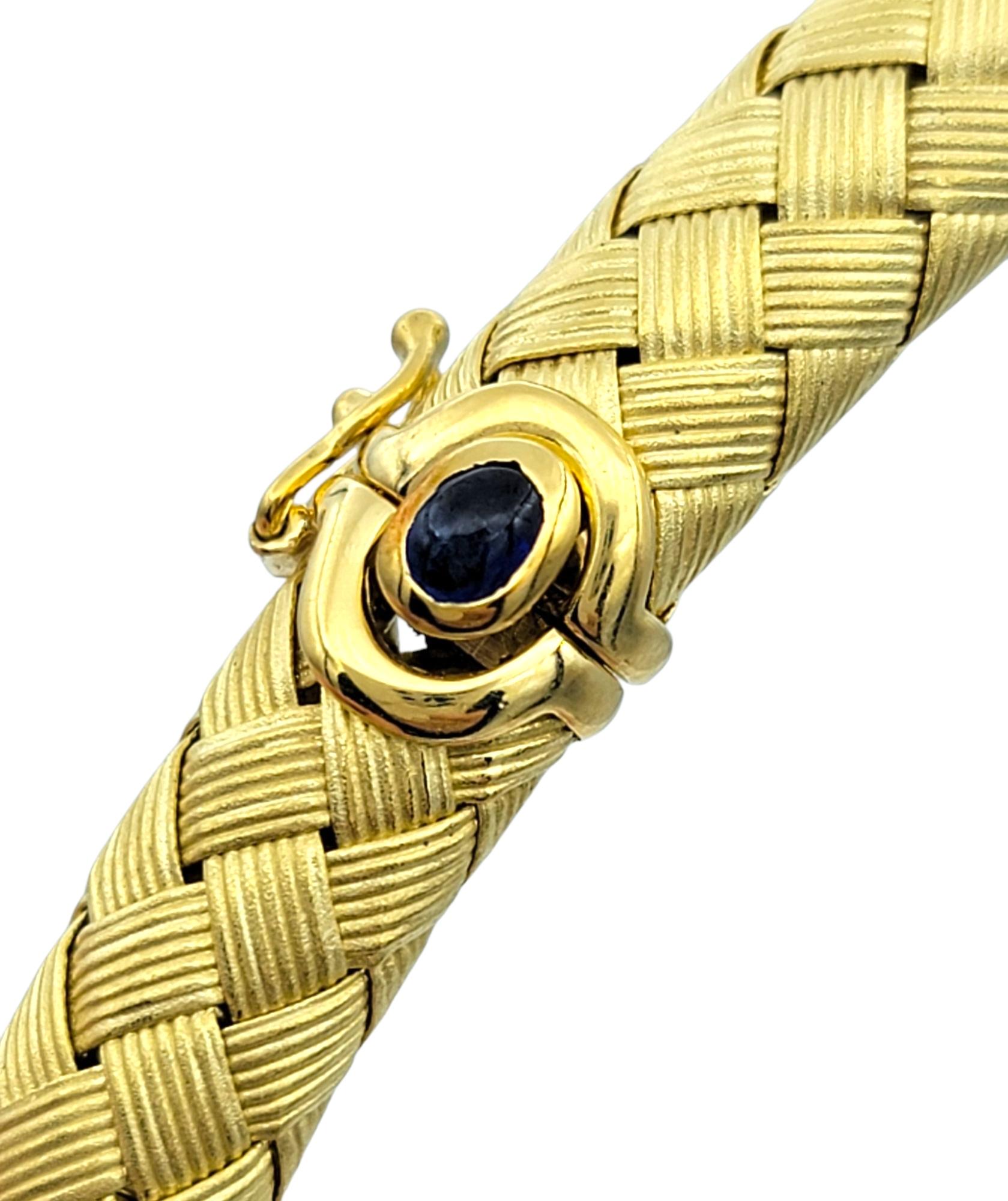 Roberto Coin Korbgeflecht-Halskette mit Diamanten aus 18 Karat Gelbgold Damen im Angebot