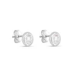 Roberto Coin Bezel Set Ladies Diamond Studs 000712AWERX0