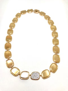 Roberto Coin Black Jade Collection Diamond and 18 Karat Rose Gold Necklace