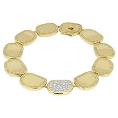 Roberto Coin Black Jade Collection Diamond Bracelet 18K Yellow Gold 2.55Ctw
