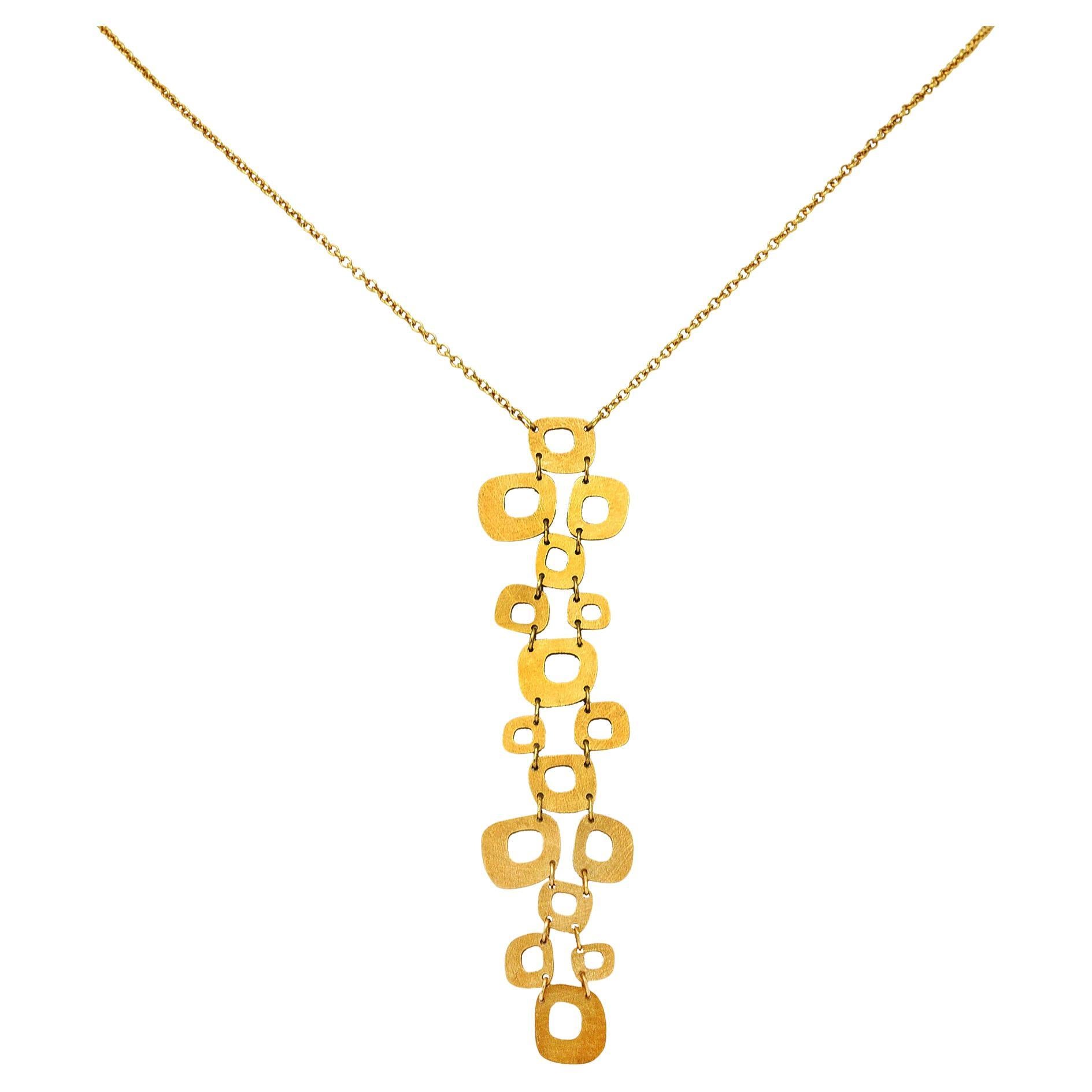 Roberto Coin Brushed 18 Karat Gold Moderno Necklace