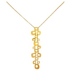 Roberto Coin Brushed 18 Karat Gold Moderno Necklace