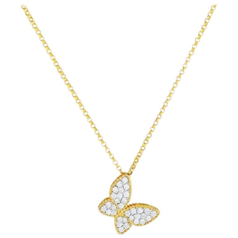 Pendentif papillon avec diamants 7771771AJ18X Roberto Coin