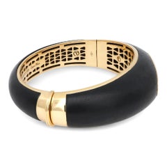 Roberto Coin 'Capri Plus' Bracciale con diamanti e legno d'ebano da 2,30 carati in oro giallo 18 carati