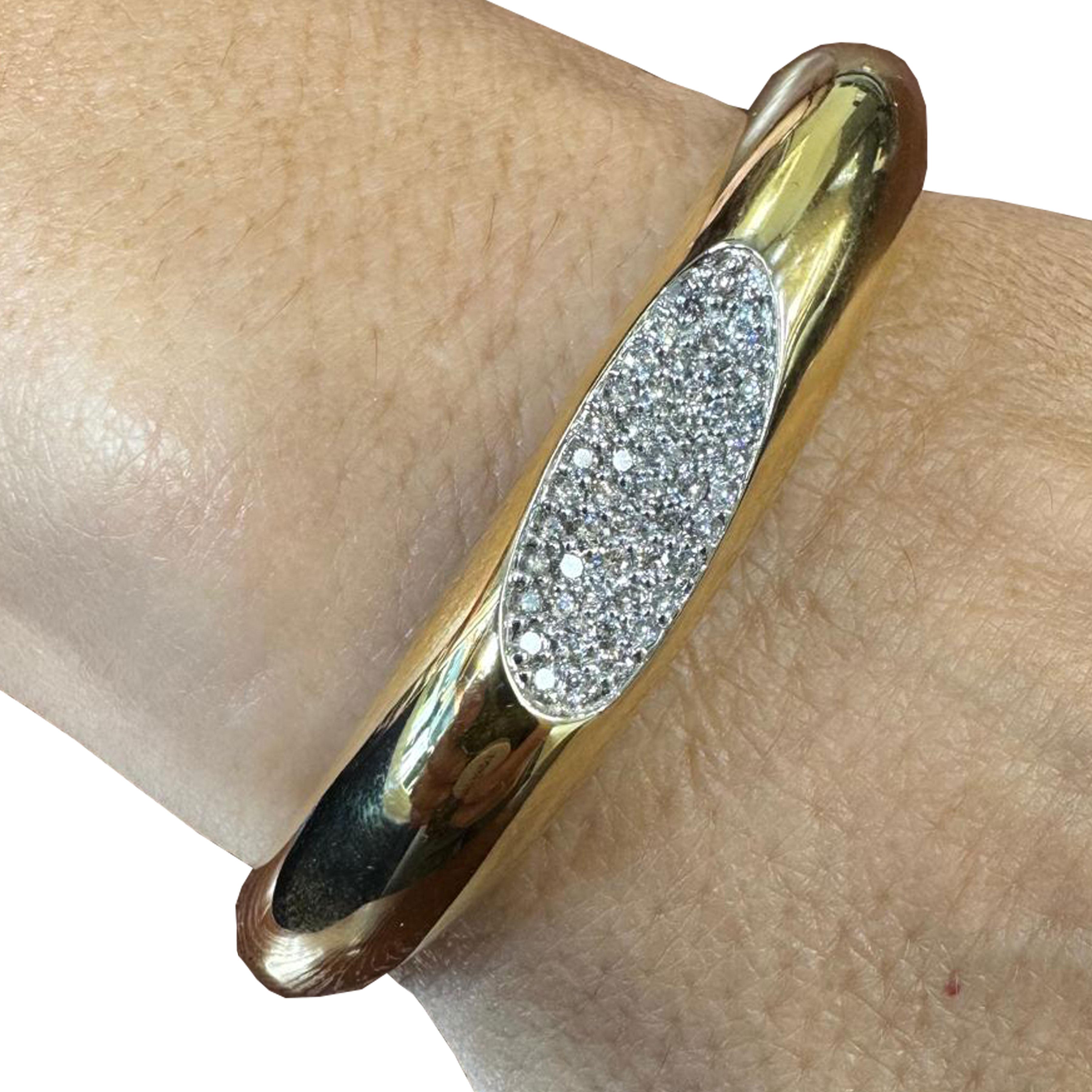 Round Cut Roberto Coin Capri Plus Diamond Bangle For Sale