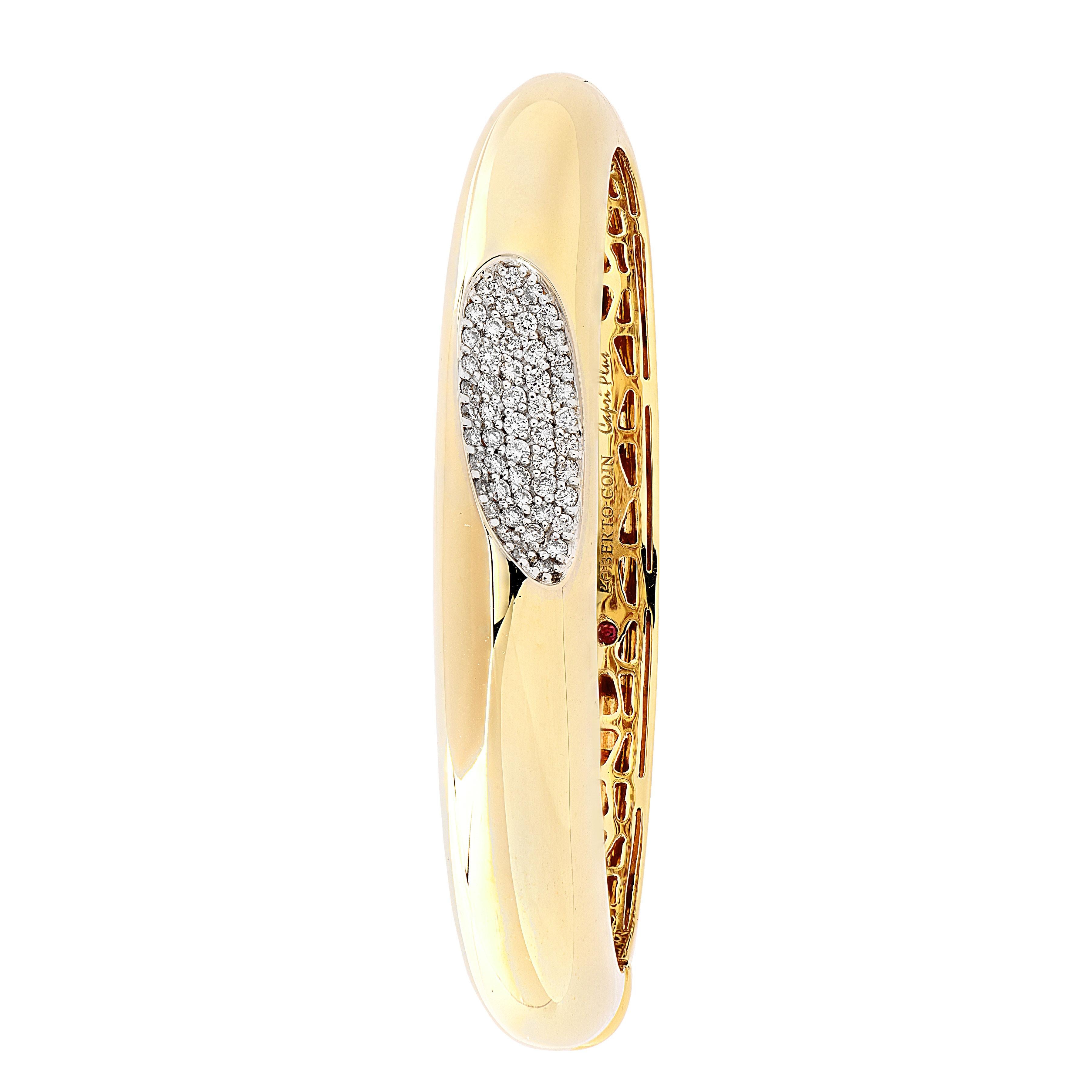 Roberto Coin Capri Plus Diamond Bangle In Excellent Condition For Sale In West Palm Beach, FL
