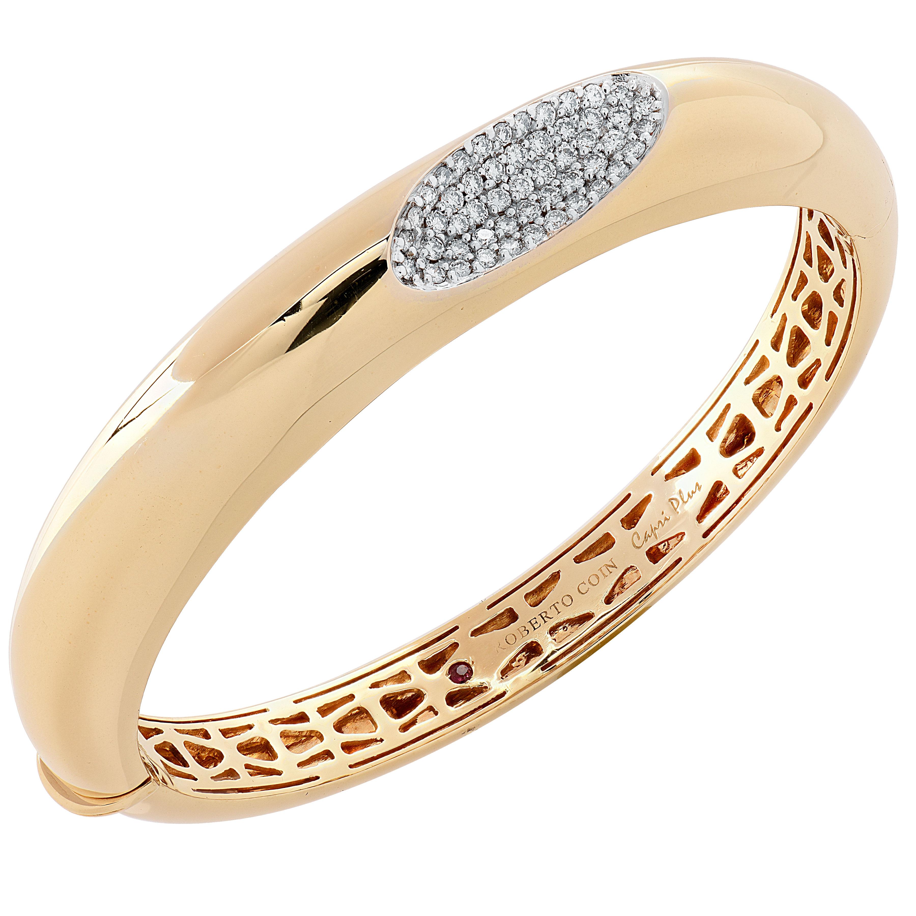Women's Roberto Coin Capri Plus Diamond Bangle For Sale