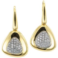 Roberto Coin Capri Plus Diamond Gold Earrings