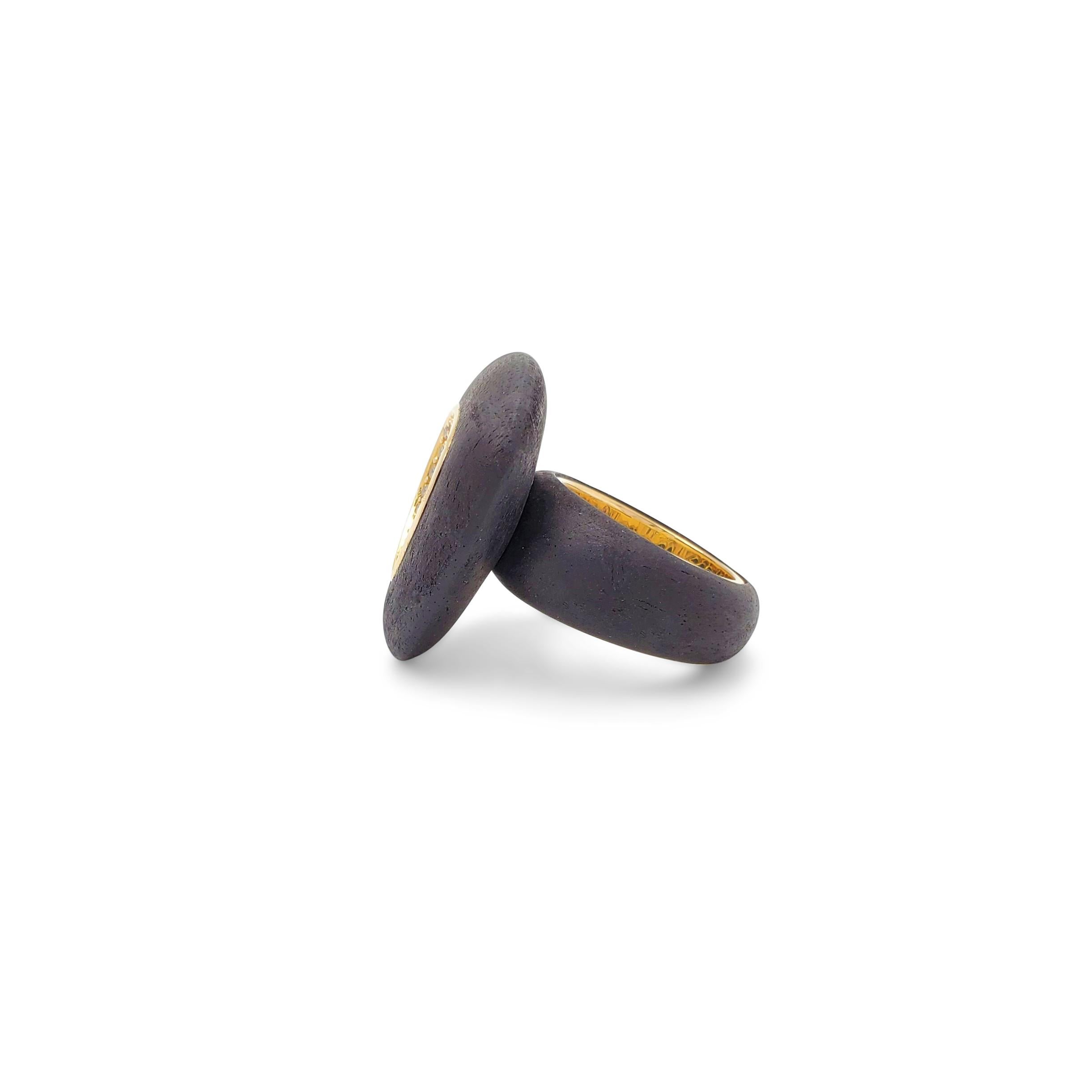 Roberto Coin 'Capri Plus' Ring aus Ebenholz und Diamanten (Rundschliff)