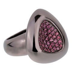 Roberto Coin Capri Plus Pink Sapphire Silver Ring