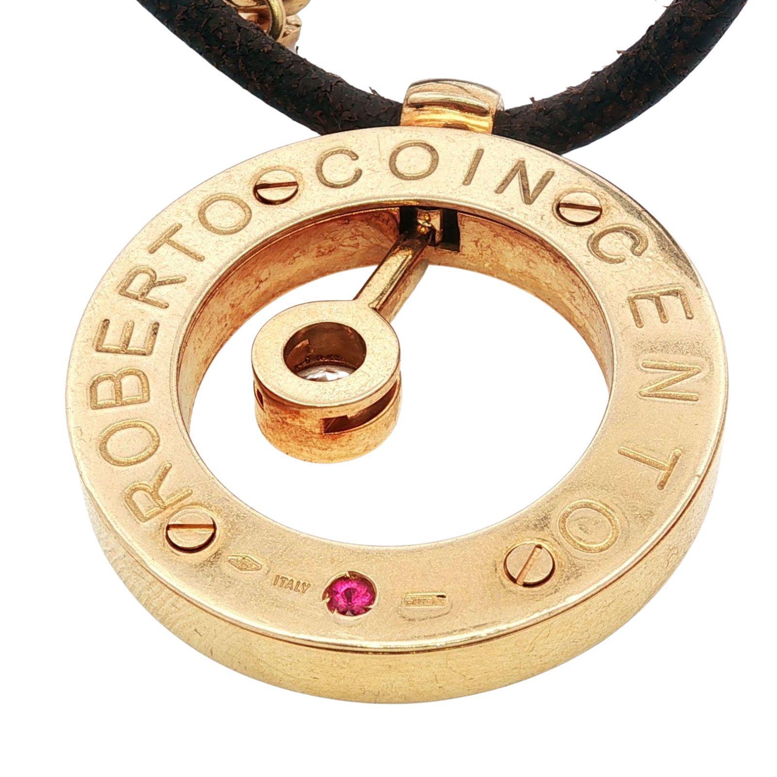 Roberto Coin Cento Collier pendentif diamant 18K Or jaune 16