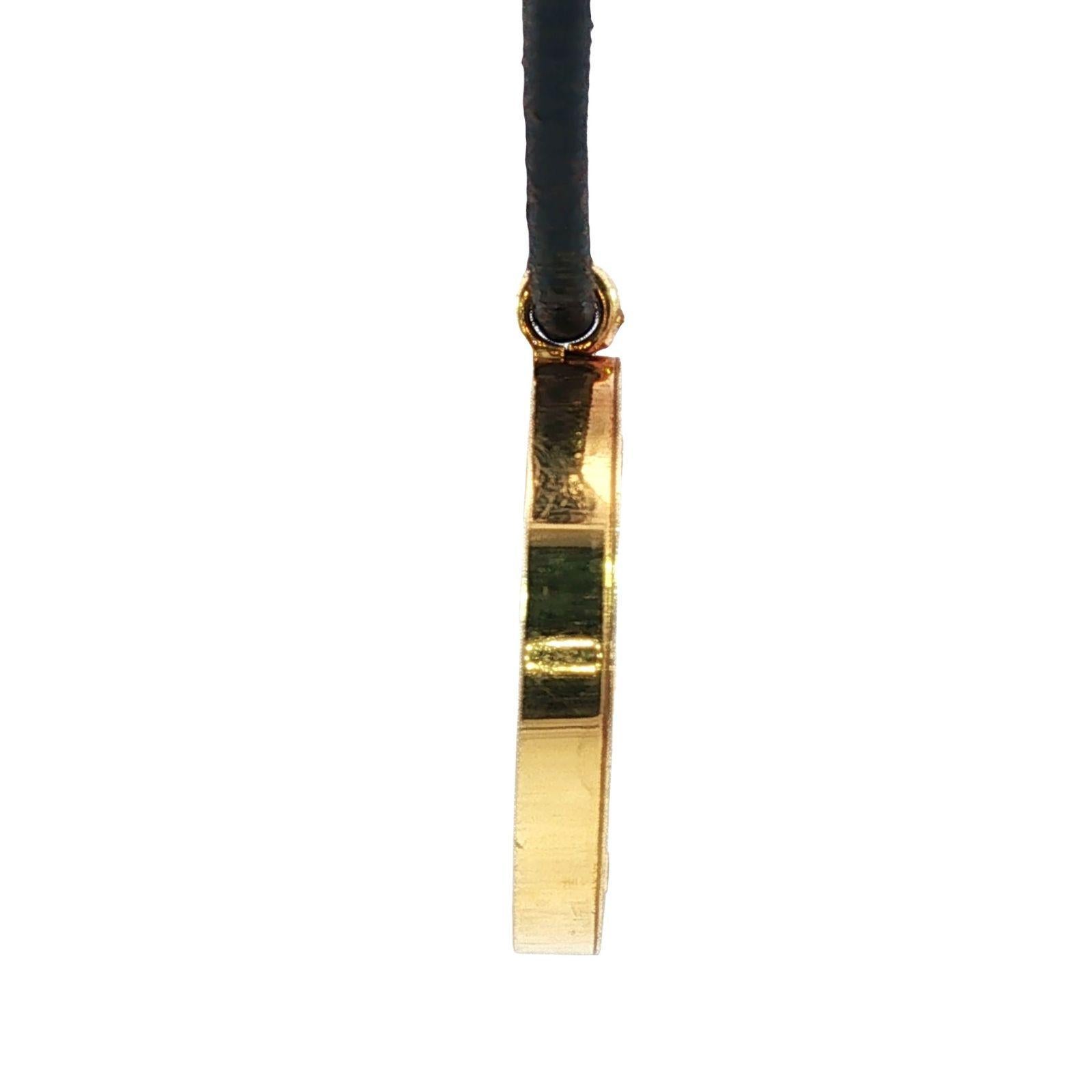 Taille ronde Roberto Coin Cento Collier pendentif diamant 18K Or jaune 16
