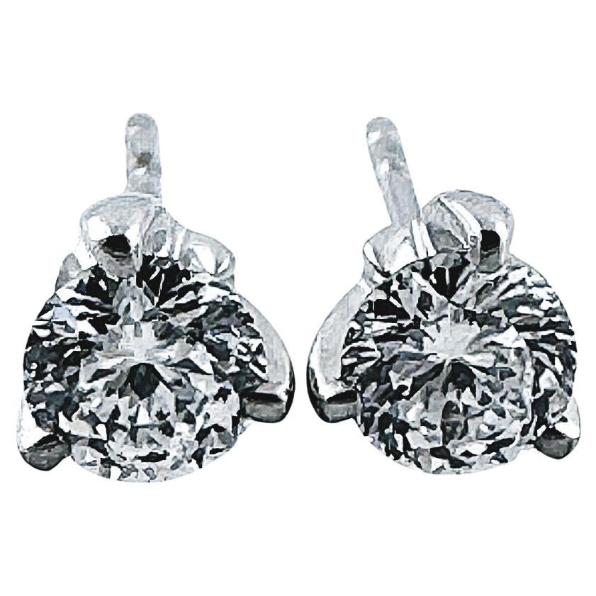Roberto Coin Cento 18K White Gold Diamond Stud Earrings

These diamond stud earrings from Roberto Coin feature a 3 prong white gold tulip setting.

Each diamond features one 0.50ct. Cento diamond for a total weight of 1 carat.

