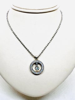 Roberto Coin Cento Baby O 18K White Gold & Diamond Pendant on 18 inch chain