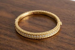 Roberto Coin “Cento” Collection 18K Rose Gold Diamond Bangle Bracelet
