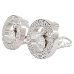 Roberto Coin Cento Collection Diamond Circle Earrings in 18K white gold