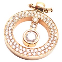 Roberto Coin Cento Diamond Ruby Rose Gold Pendant Necklace