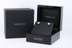 Roberto Coin Cento Diamond Stud Earrings 18k White Gold ~1.20ctw