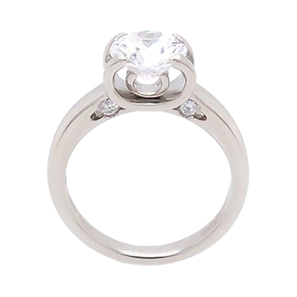 Roberto Coin Cento Platinum Diamond Engagement Ring, AGS 1.642 Ct. E, VS2