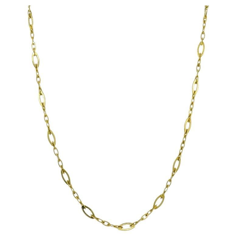 Roberto Coin Chain Link Necklace 18k Gold For Sale