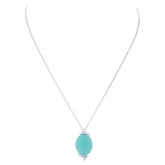 Roberto Coin Halskette aus Chalcedon und Diamanten