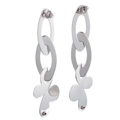 Roberto Coin Chic and Shine 18 Karat Gold Butterfly Dangling Push Back Earrings