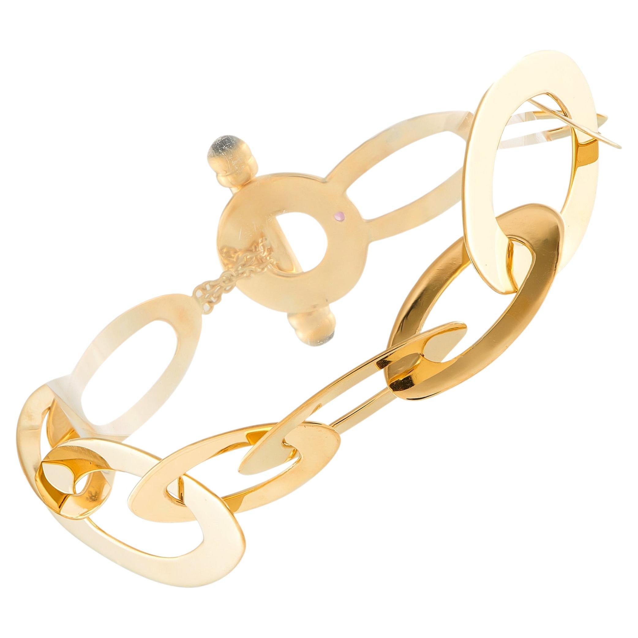 Bracelet à maillons « Chic and Shine » en or jaune 18 carats de Roberto Coin en vente