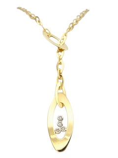 Roberto Coin Chic & Shine Diamond Lariat Style Necklace in 18 Karat Yellow Gold