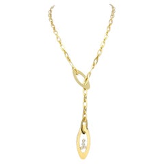 Roberto Coin Chic & Shine Diamond Lariat Style Necklace in 18 Karat Yellow Gold