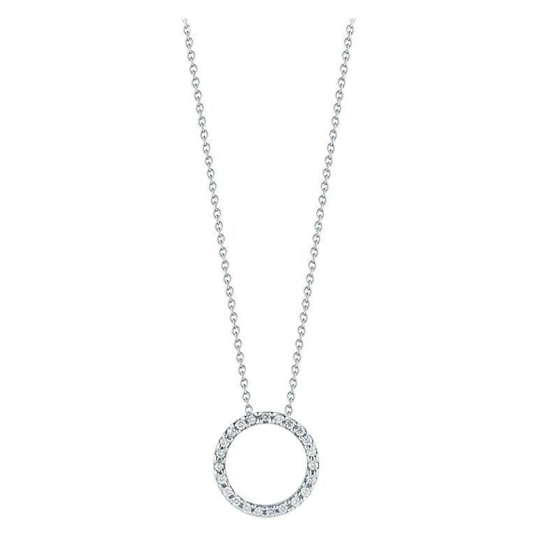 Roberto Coin Circle Pendent with Diamonds 001258AWCHX0 For Sale