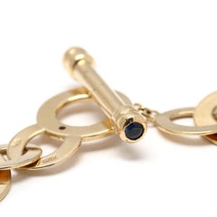 Roberto Coin kreisförmige Toggle Link Armband, 18k Gelbgold, 7,25 Zoll