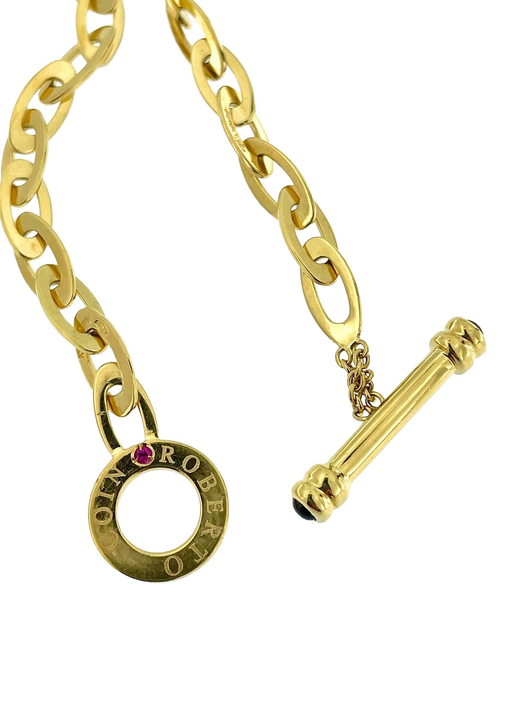Roberto Coin Gliederhalskette aus Gold mit Kleeblatt Chic und Shine im Angebot 2