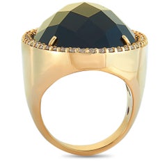 Roberto Coin Cocktail Anello in oro rosa 18 carati con diamanti e onice