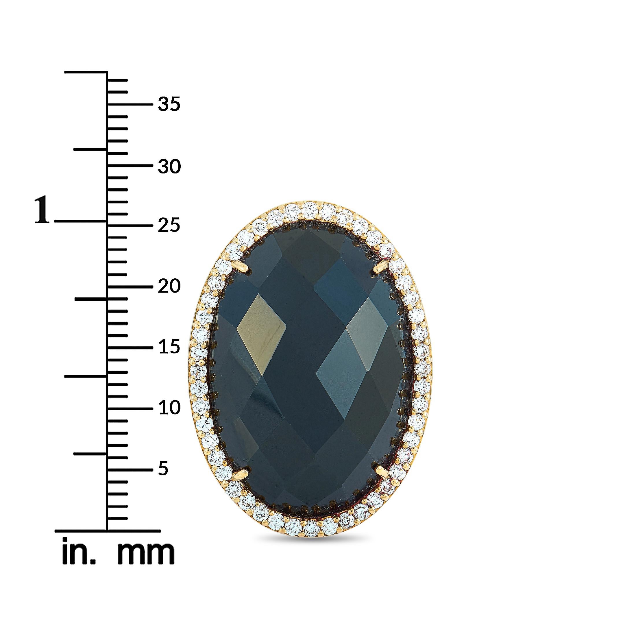 Roberto Coin Cocktail 18 Karat Rose Gold Diamond and Onyx Ring For Sale 3