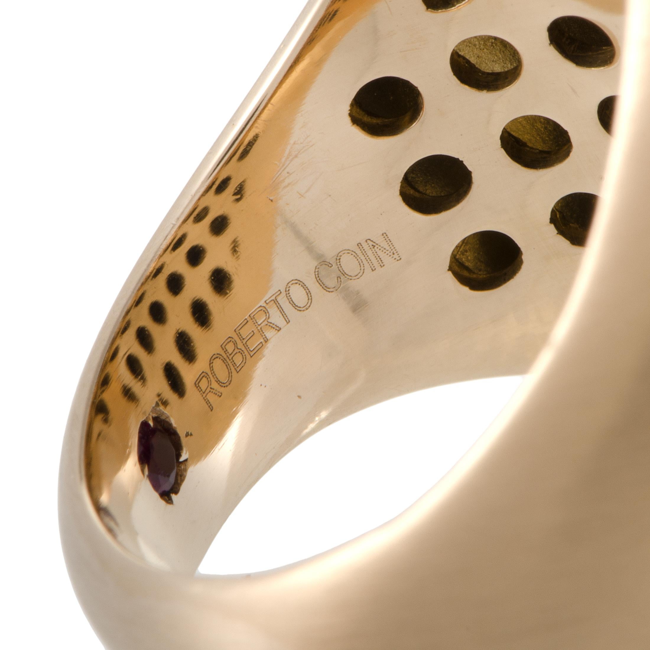 Women's Roberto Coin Cocktail Womens 18 Karat Rose Gold Milk Paste Onyx Ring