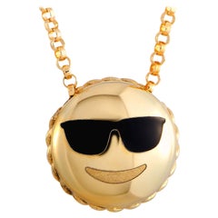 Roberto Coin Cool Emoji 18 Karat Yellow Gold Pendant Necklace