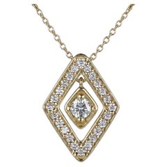 Roberto Coin Diamante 18k Yellow Gold Diamond Pendant Necklace