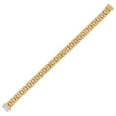 Roberto Coin Diamond 18 Karat Gold Appassionata Woven Link Bracelet