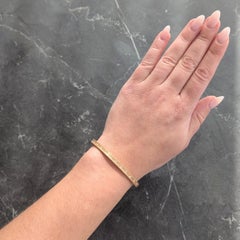 Roberto Coin Diamond 18 Karat Rose Gold Vintage Princess Bangle Bracelet