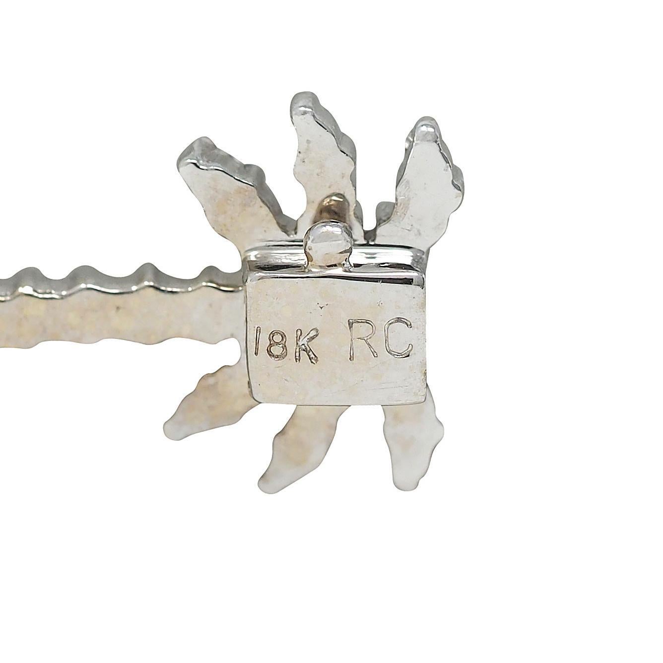 Roberto Coin Pulsera de oro blanco de 18 quilates Palm Tree Tiny Treasures en venta 2