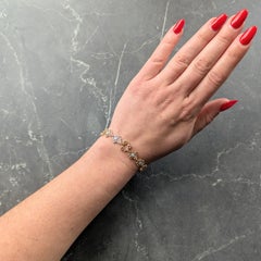 Roberto Coin Diamond 18 Karat Yellow Two-Tone Gold Bubble Bracelet