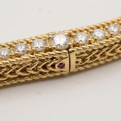 Roberto Coin Diamond 18k Yellow Gold Bangle Bracelet