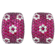 Roberto Coin Diamond and Ruby Earrings