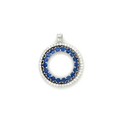 Roberto Coin, Diamond and Sapphire Convertible Circle Pendant