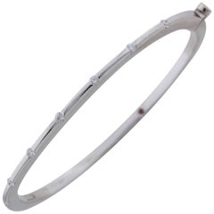 Roberto Coin Diamond Bangle Bracelet 18 Karat White Gold