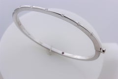 Roberto Coin Diamond Bangle Bracelet 18 Karat White Gold