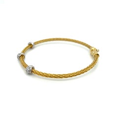 Roberto Coin Diamond Bangle Bracelet in 18 Karat Gold