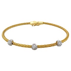 Roberto Coin Diamond Bangle Bracelet in 18 Karat Gold